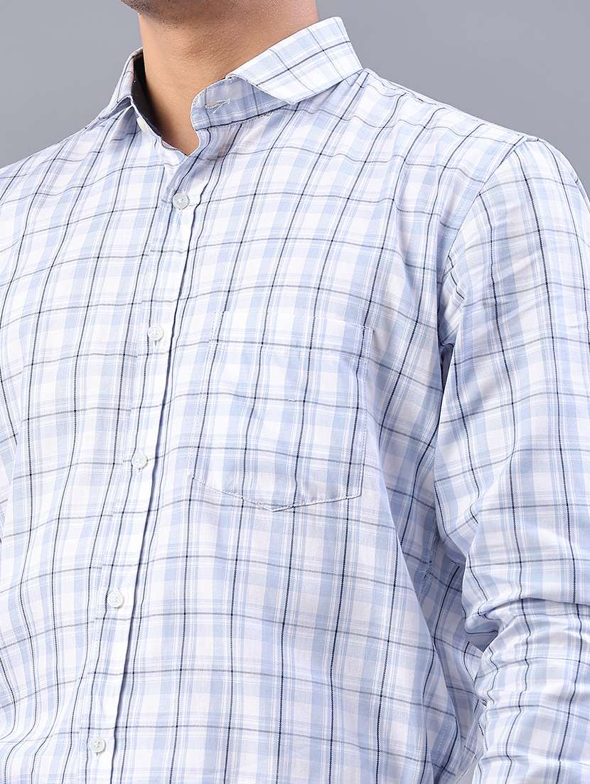 men checkered long sleeve regualr fit formal shirt - 22067109 -  Standard Image - 5