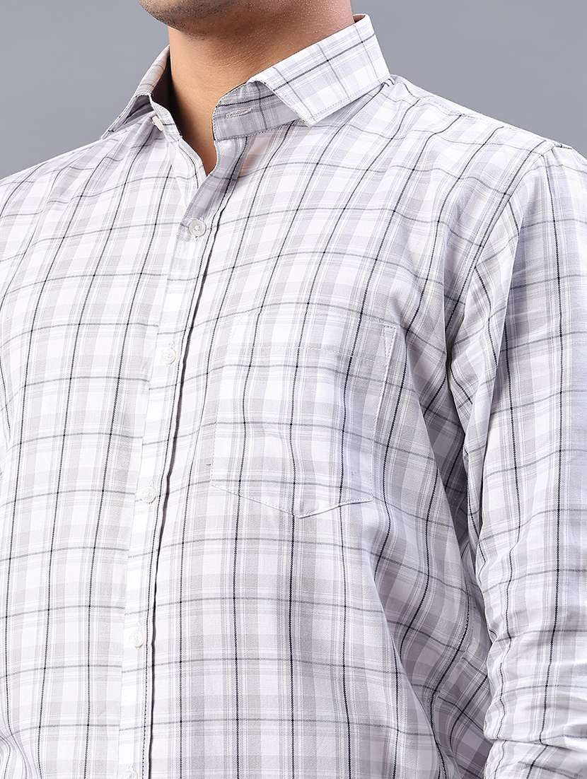 men checkered long sleeve regualr fit formal shirt - 22067110 -  Standard Image - 5