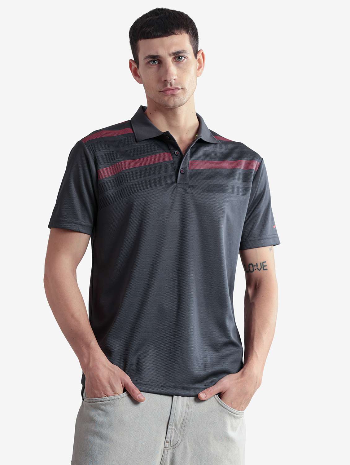 men printed short sleeve regular fit polo t-shirt - 22067480 - Zoom Image - 0