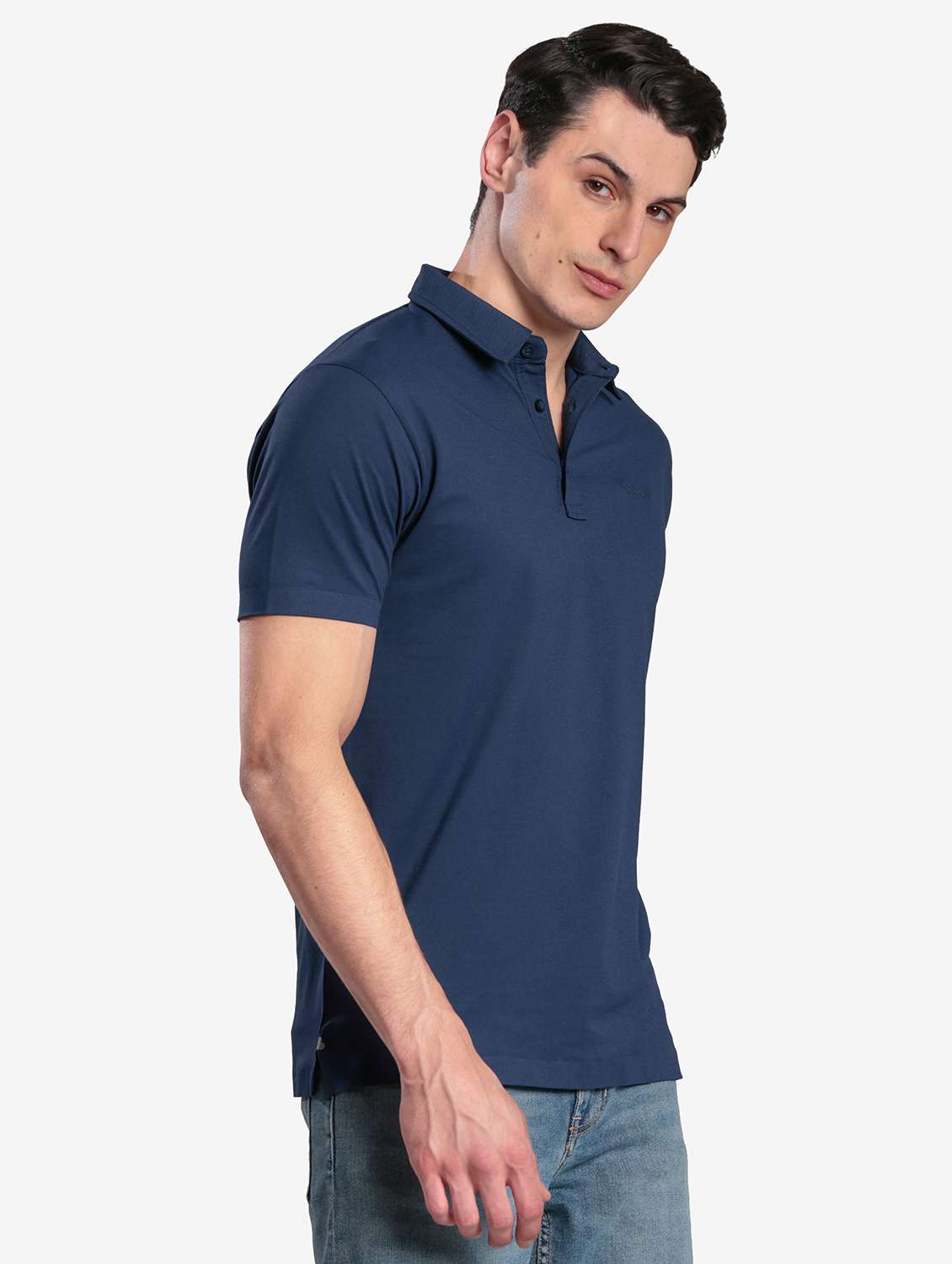 men solid short sleeve regular fit polo t-shirt - 22067483 - Standard Image - 3