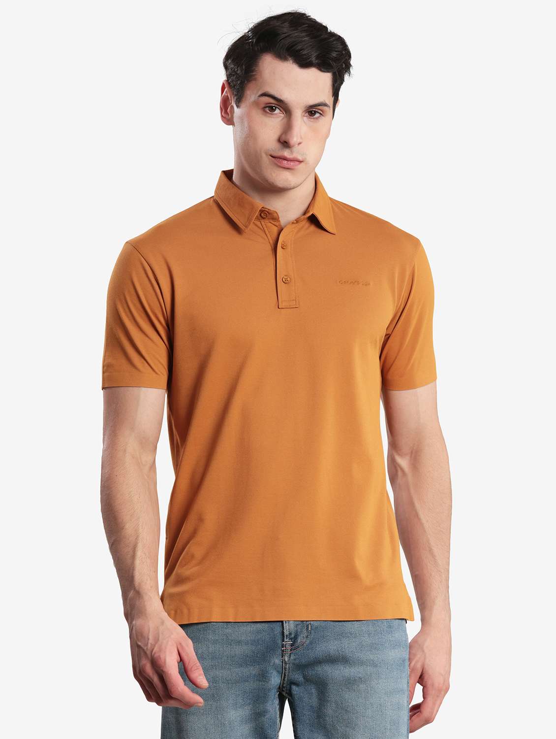 men solid short sleeve regular fit polo t-shirt