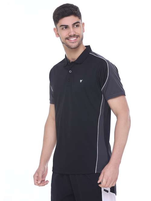 men color blocked short sleeve regular fit polo t-shirt - 22067485 -  Standard Image - 0