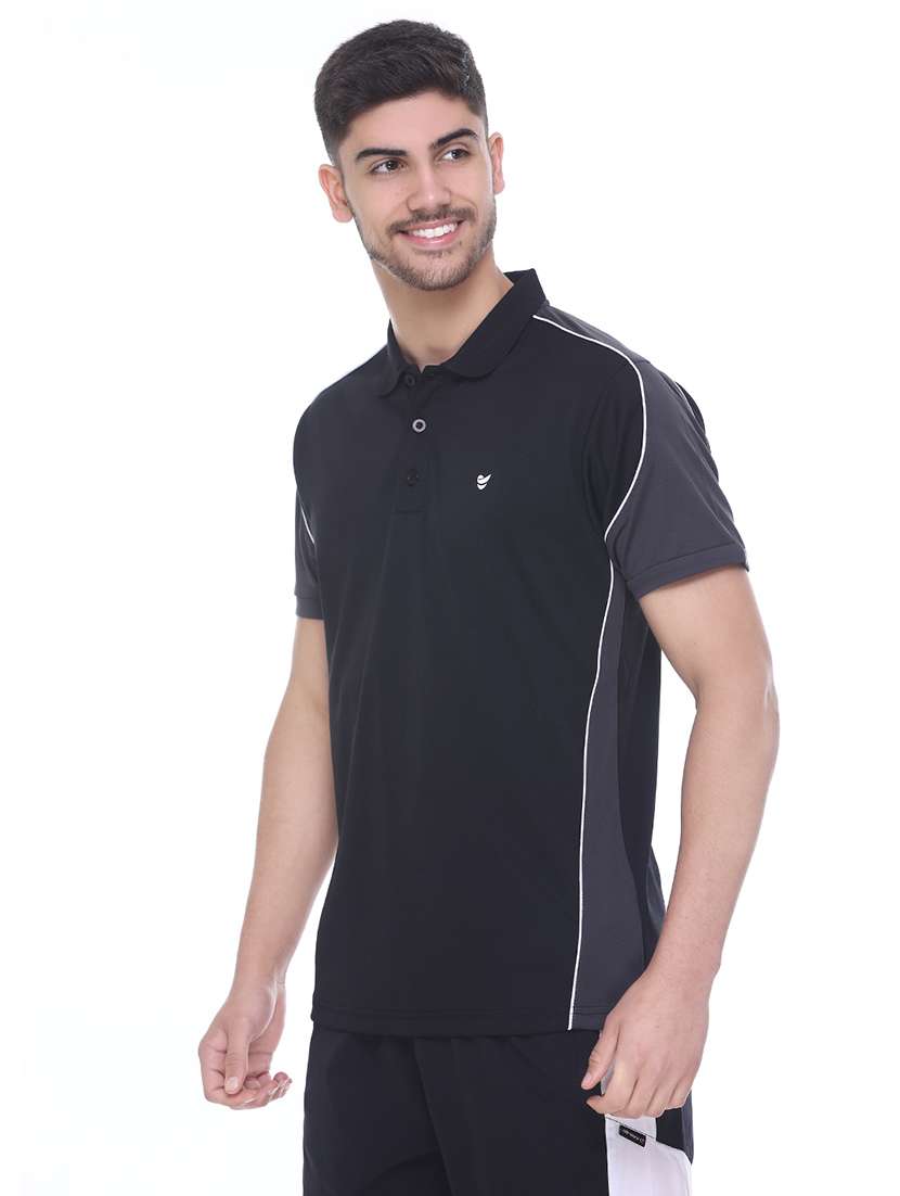 men color blocked short sleeve regular fit polo t-shirt