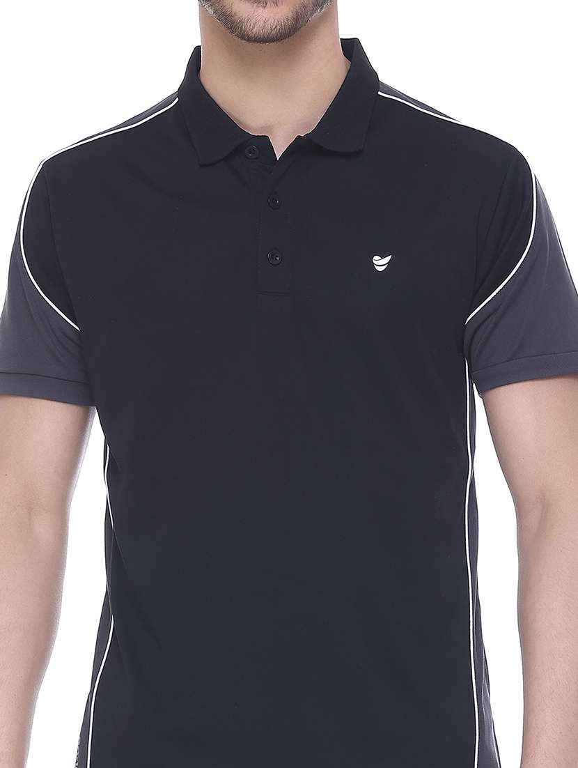 men color blocked short sleeve regular fit polo t-shirt - 22067485 -  Standard Image - 3