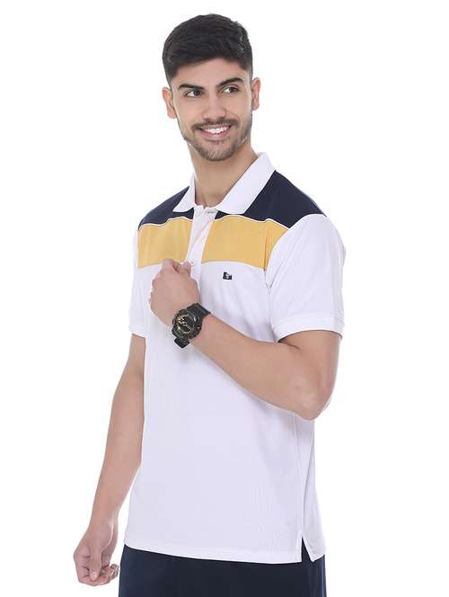 men color blocked short sleeve regular fit polo t-shirt - 22067487 - Standard Image - 0