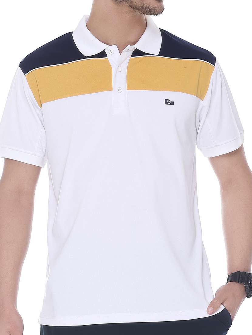 men color blocked short sleeve regular fit polo t-shirt - 22067487 - Standard Image - 3