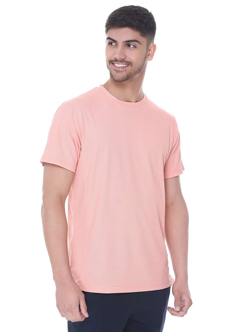 men solid short sleeve regular fit t-shirt