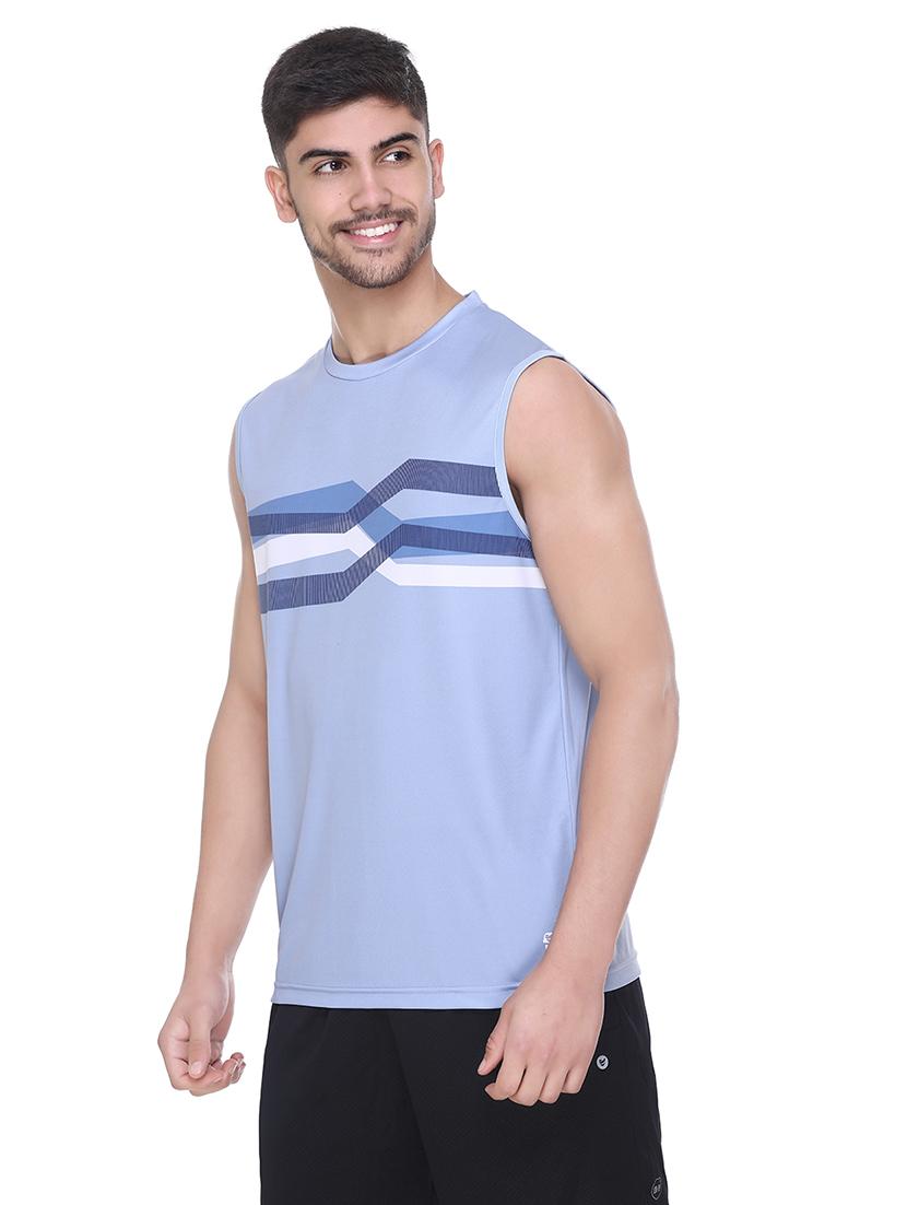 men printed sleeveless regular fit t-shirt - 22067512 - Zoom Image - 0
