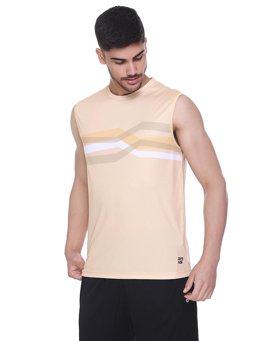 men printed sleeveless regular fit t-shirt - 22067513 - Zoom Image - 0