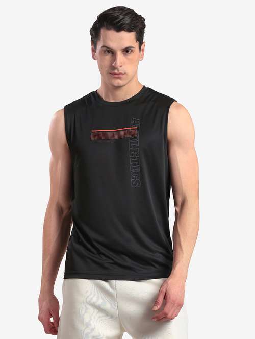 men printed sleeveless regular fit t-shirt - 22067514 -  Standard Image - 0