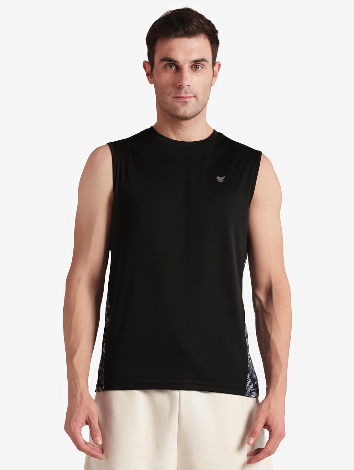men printed sleeveless regular fit t-shirt - 22067516 - Zoom Image - 0