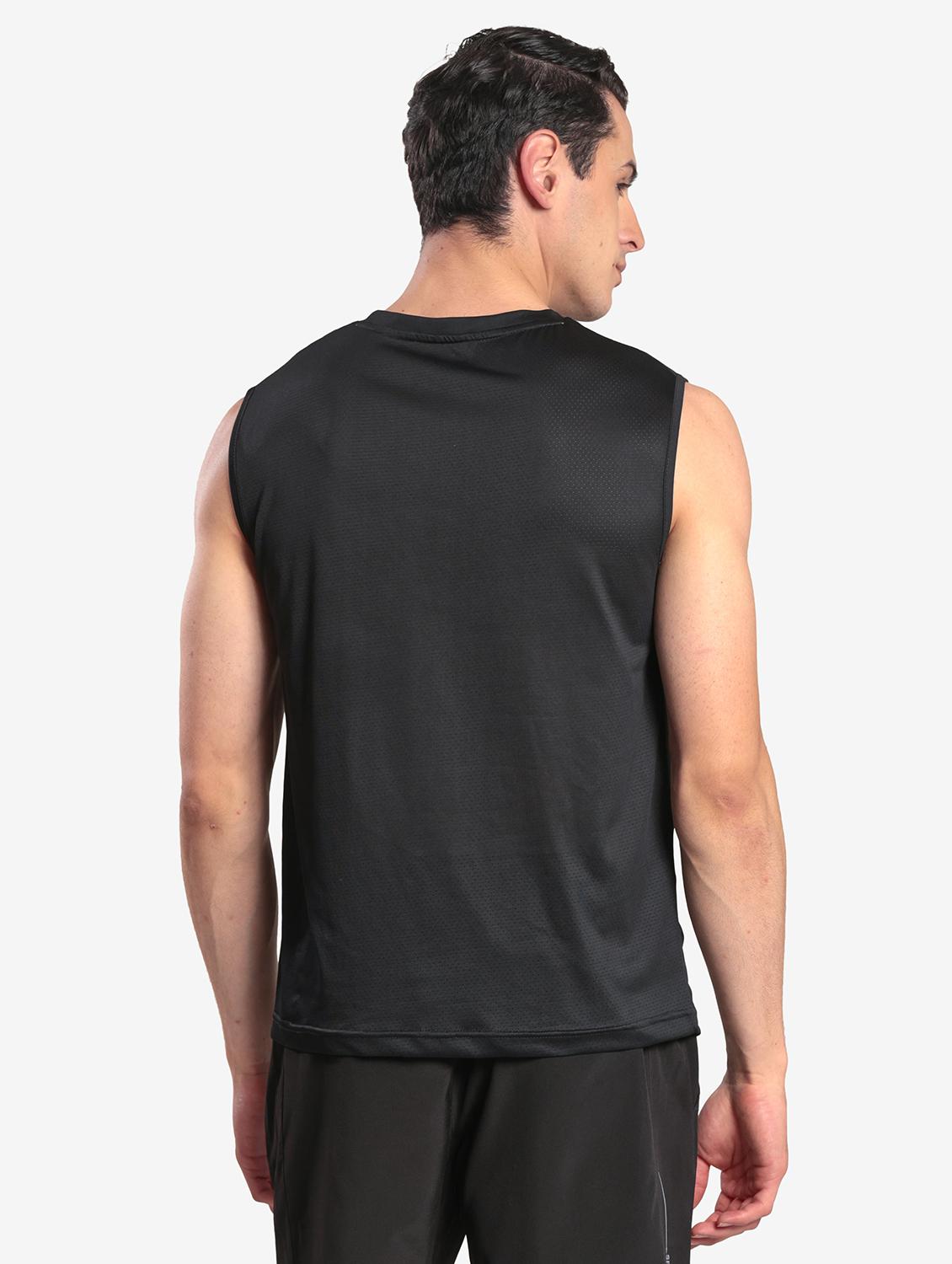 men printed sleeveless regular fit t-shirt - 22067517 - Standard Image - 3