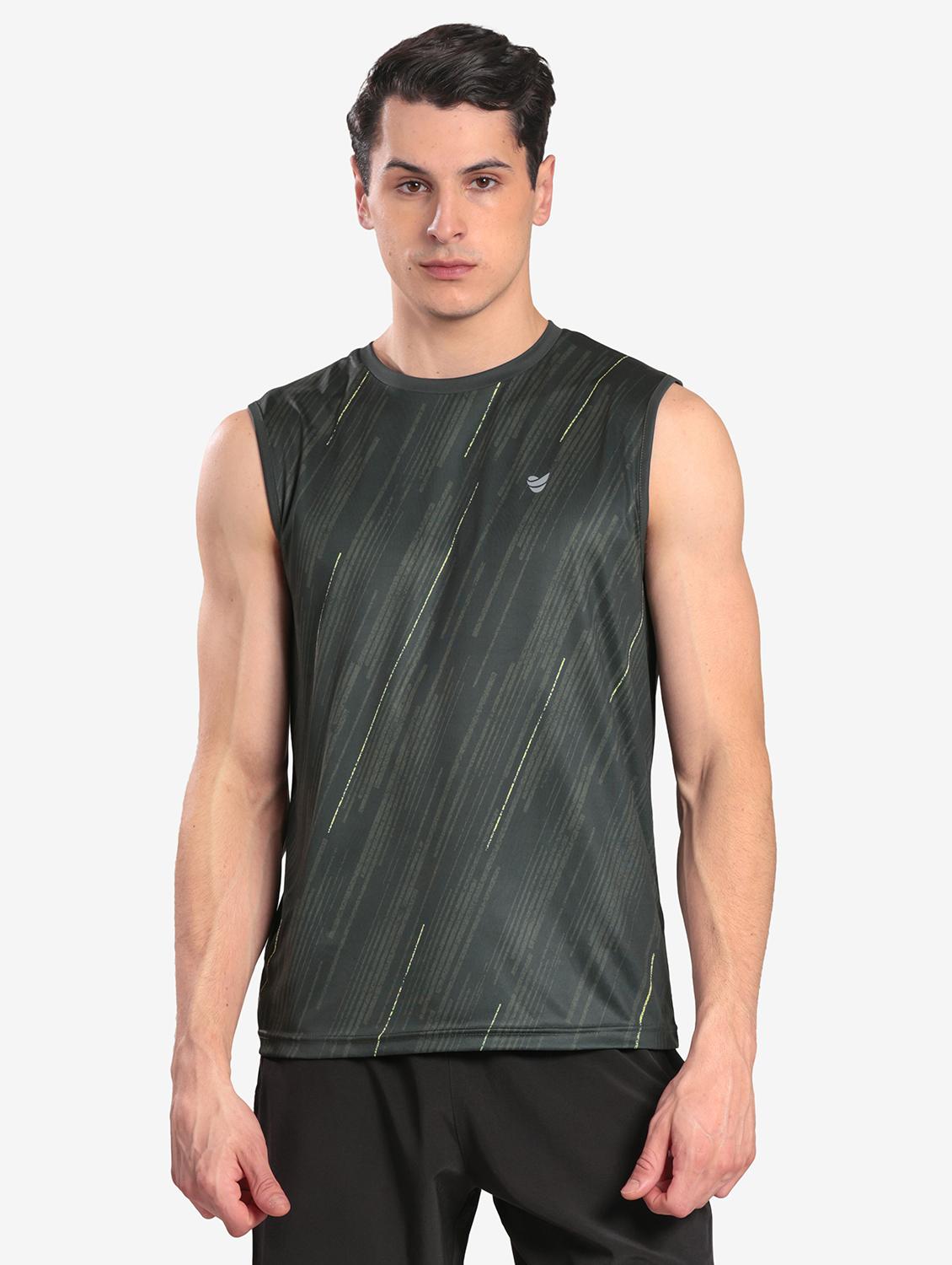 men printed sleeveless regular fit t-shirt - 22067520 - Zoom Image - 0