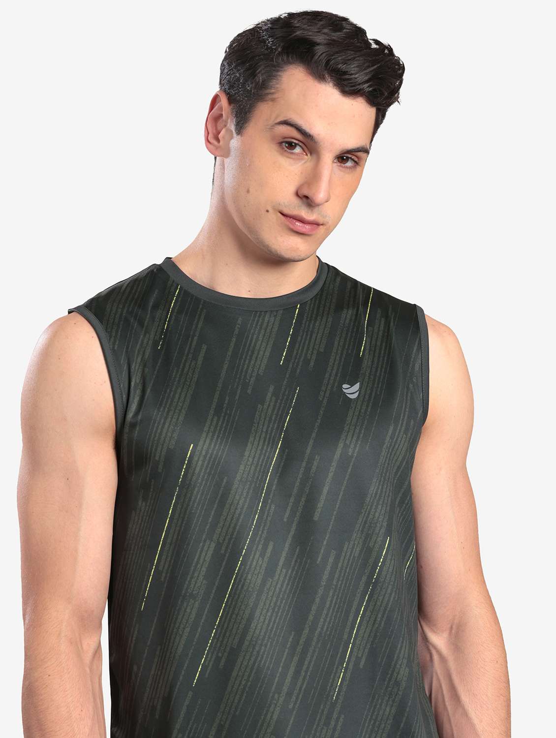 men printed sleeveless regular fit t-shirt - 22067520 - Standard Image - 3