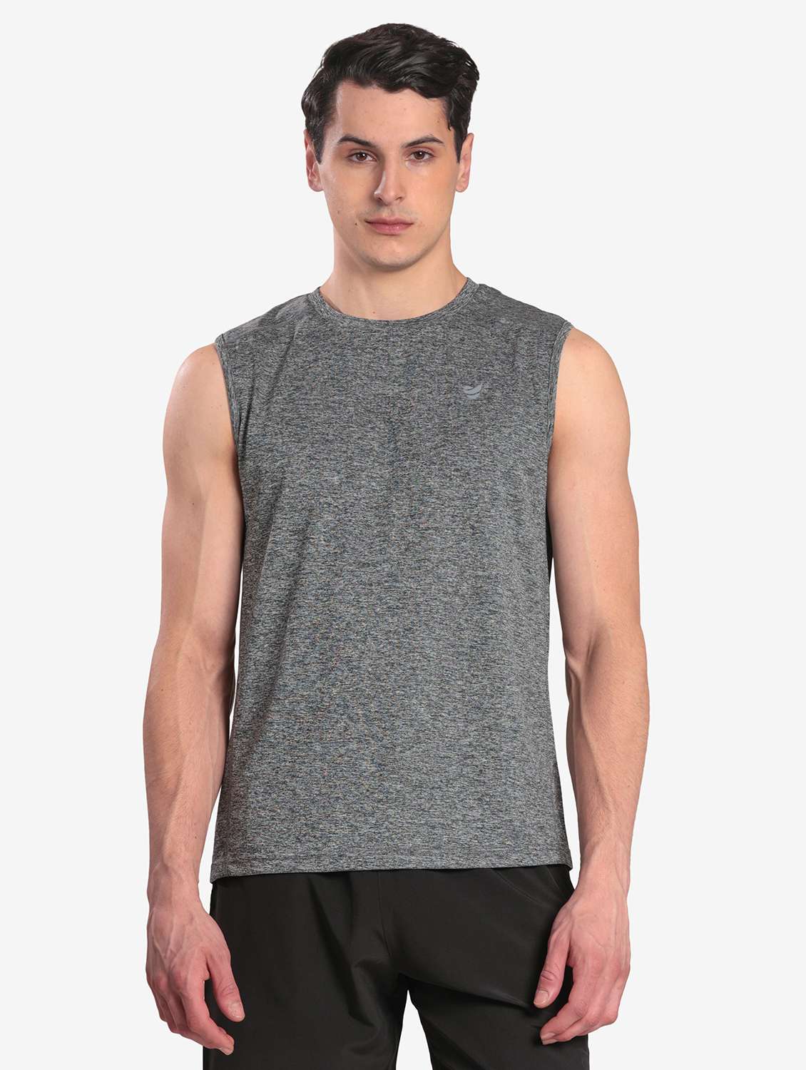 men solid sleeveless regular fit t-shirt - 22067521 -  Zoom Image - 0
