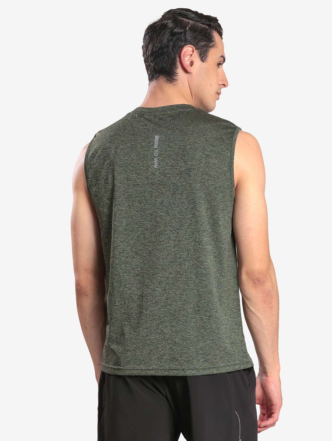 men printed sleeveless regular fit t-shirt - 22067523 - Standard Image - 3