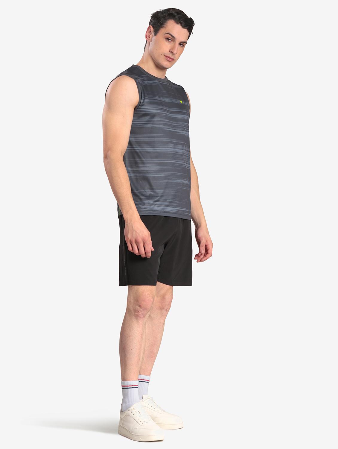 men printed sleeveless regular fit t-shirt - 22067524 - Standard Image - 3