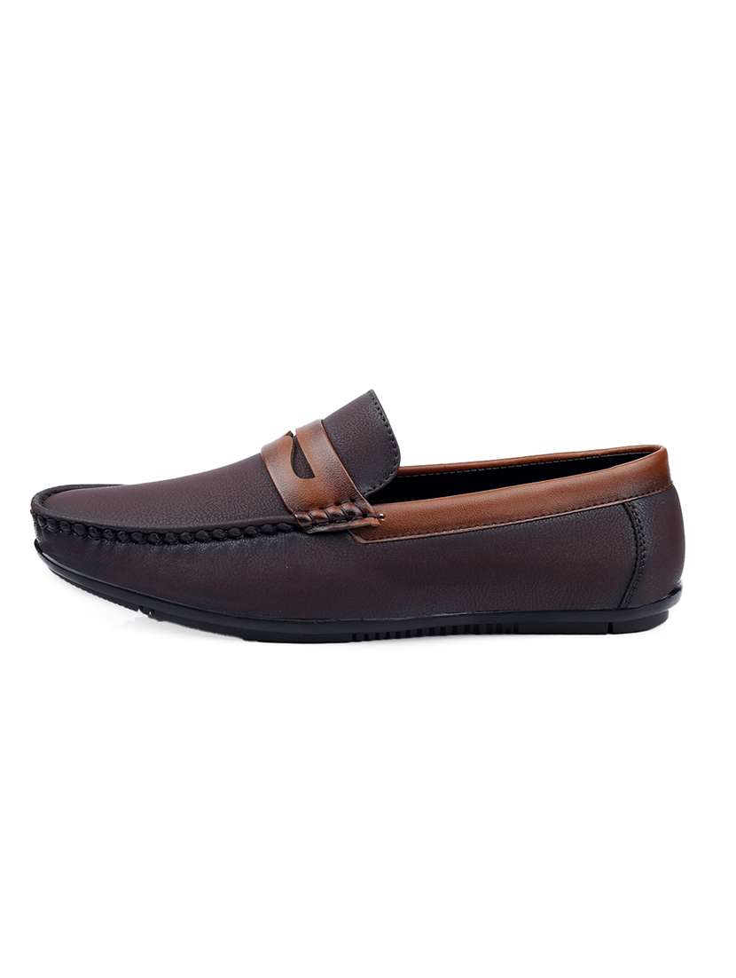 men brown slip on loafer - 22067528 -  Standard Image - 3