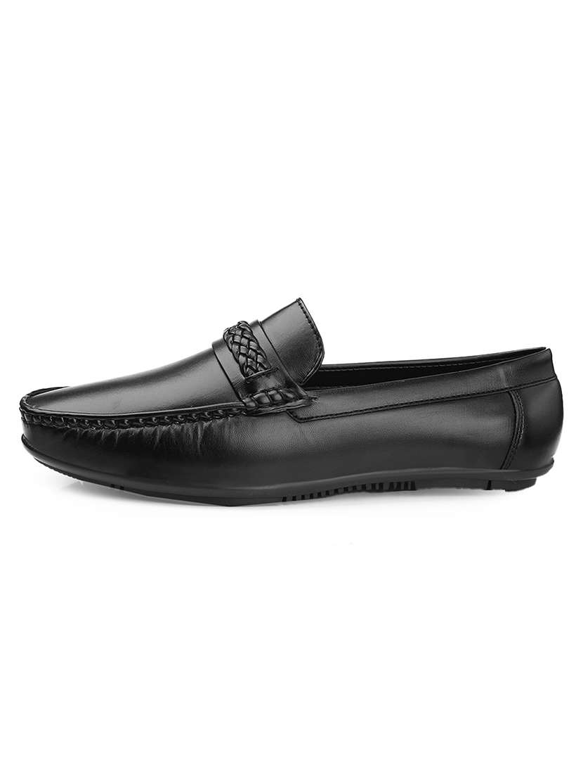 men solid slip on loafer - 22067552 - Standard Image - 3
