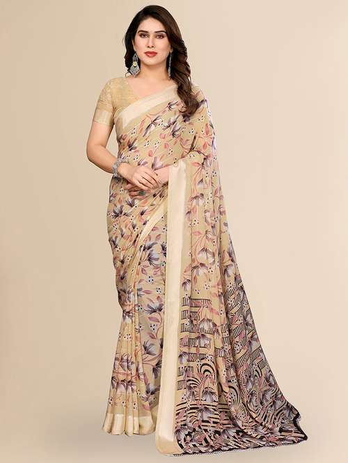 women printed casual wear saree with blouse - 22067610 -  Standard Image - 0