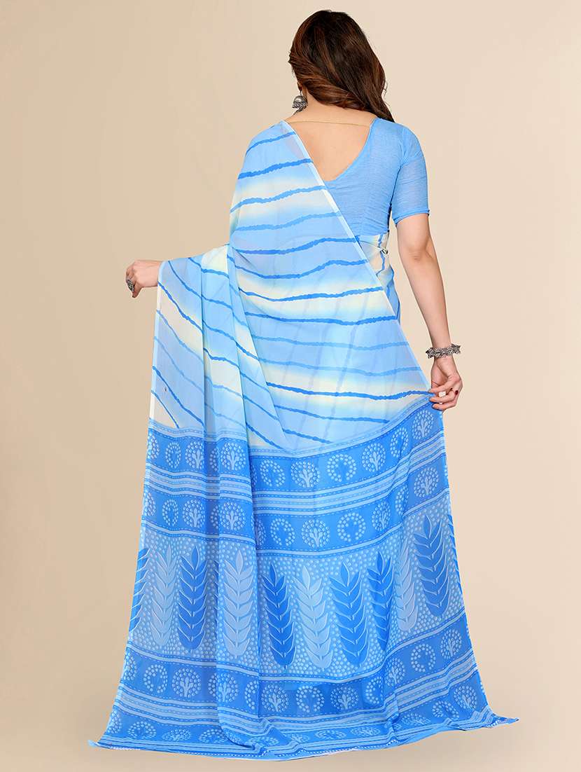 women printed casual wear saree with blouse - 22067701 -  Standard Image - 3
