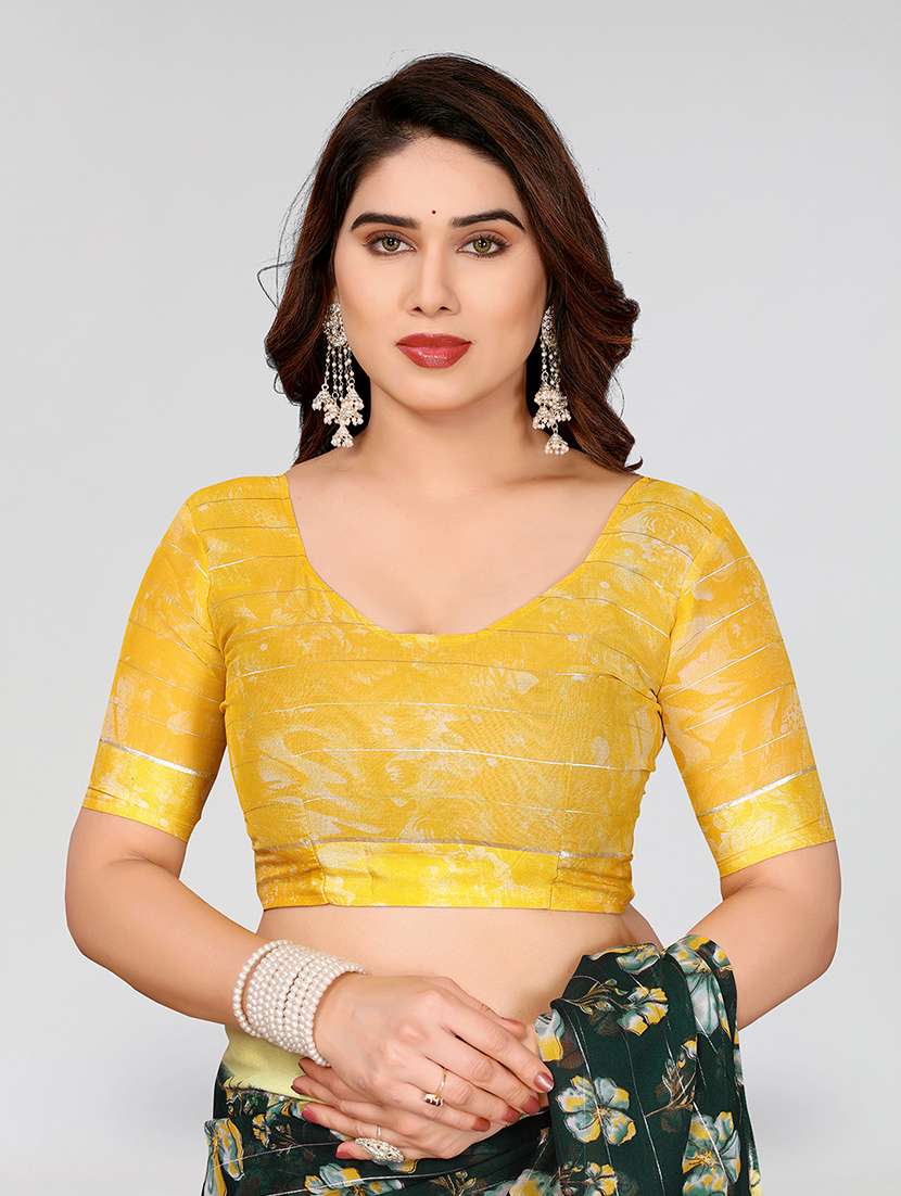 women printed casual wear saree with blouse - 22067930 -  Standard Image - 5