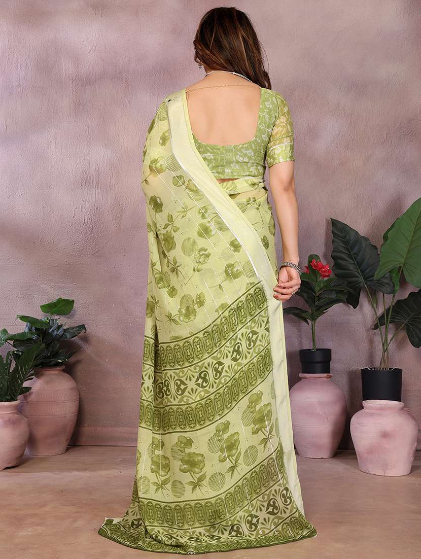 women printed casual wear saree with blouse - 22068107 -  Standard Image - 3