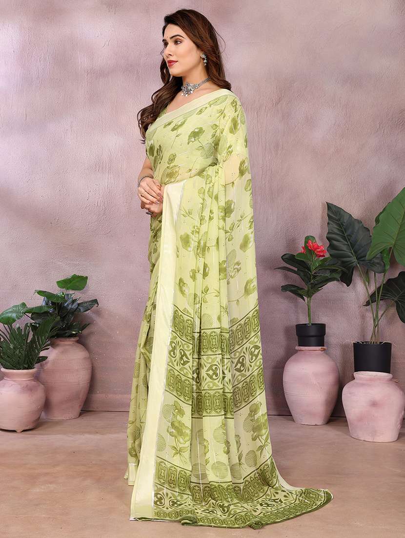 women printed casual wear saree with blouse - 22068107 -  Standard Image - 5