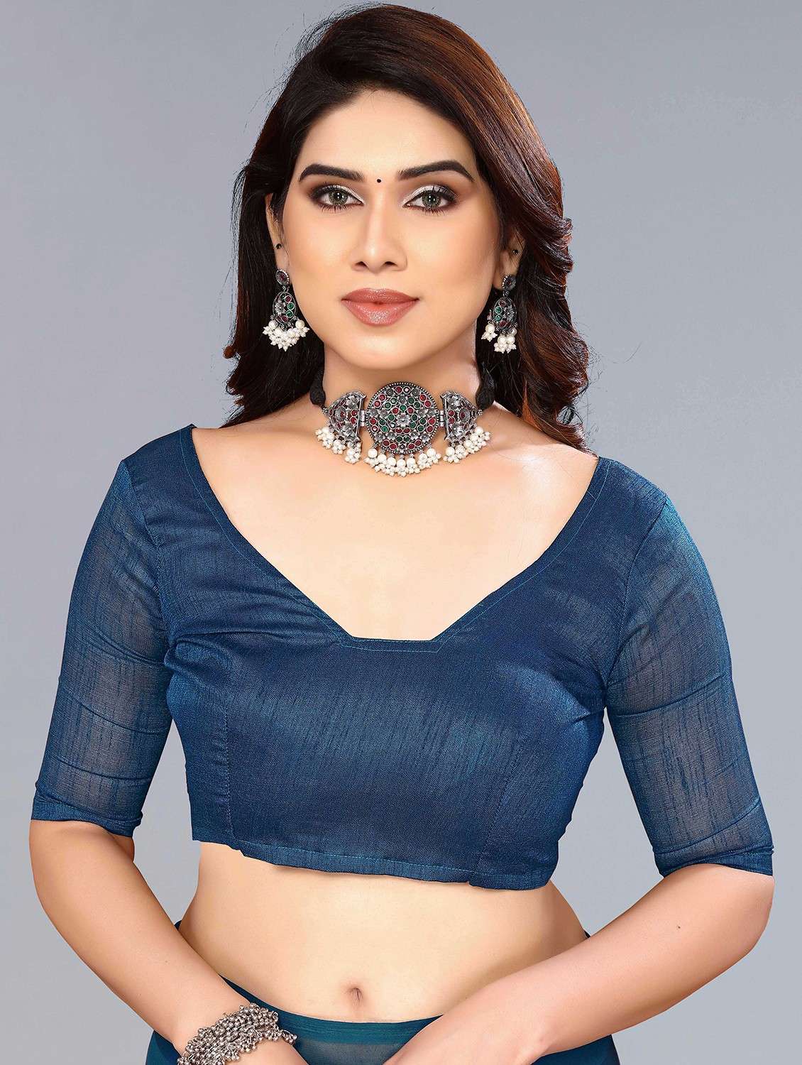 women ombre printed saree with blouse - 22068162 -  Standard Image - 5