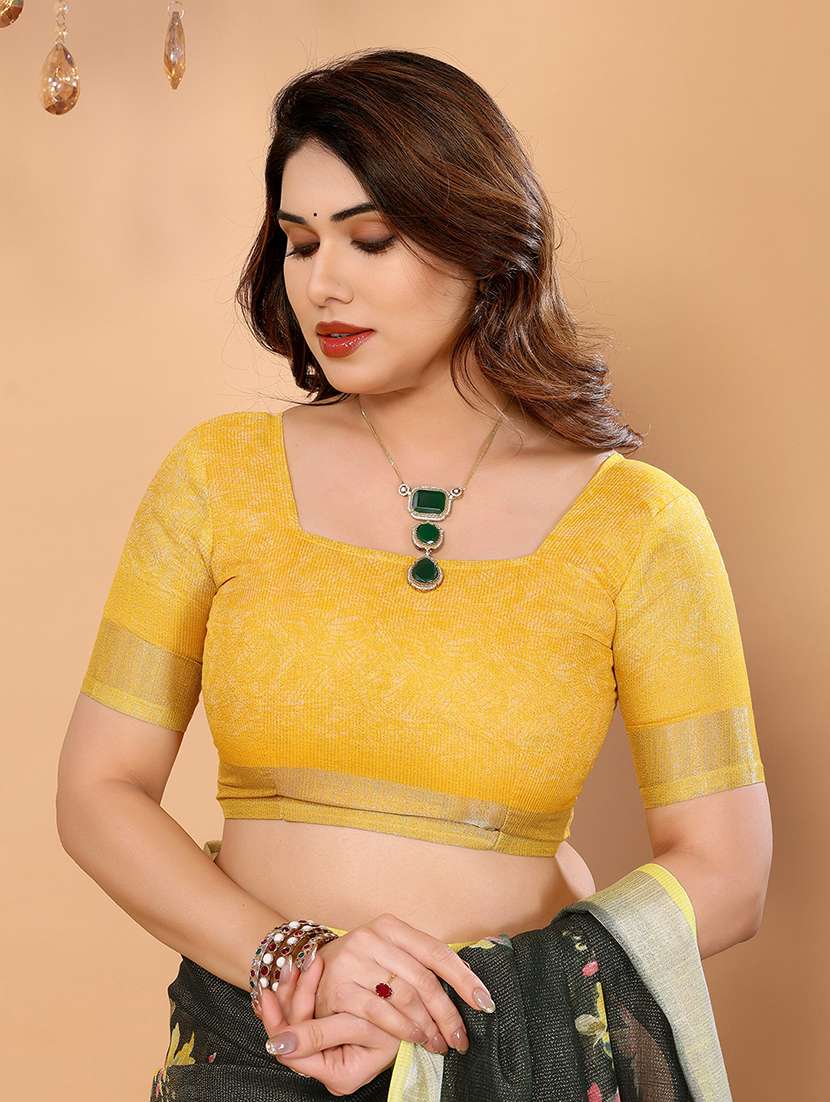 women printed casual wear saree with blouse - 22068168 -  Standard Image - 5