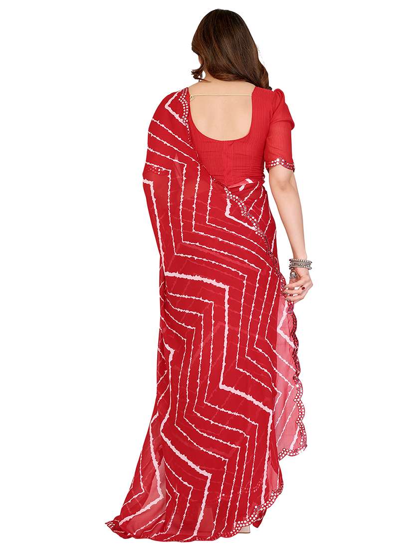 women printed casual wear saree with blouse - 22068221 - Standard Image - 3