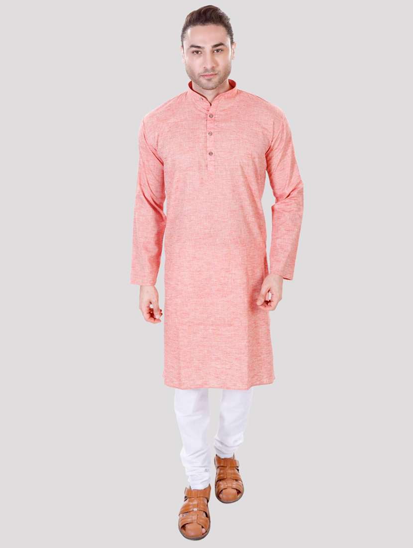 men solid mandarin neck long kurta - 22068370 -  Zoom Image - 0