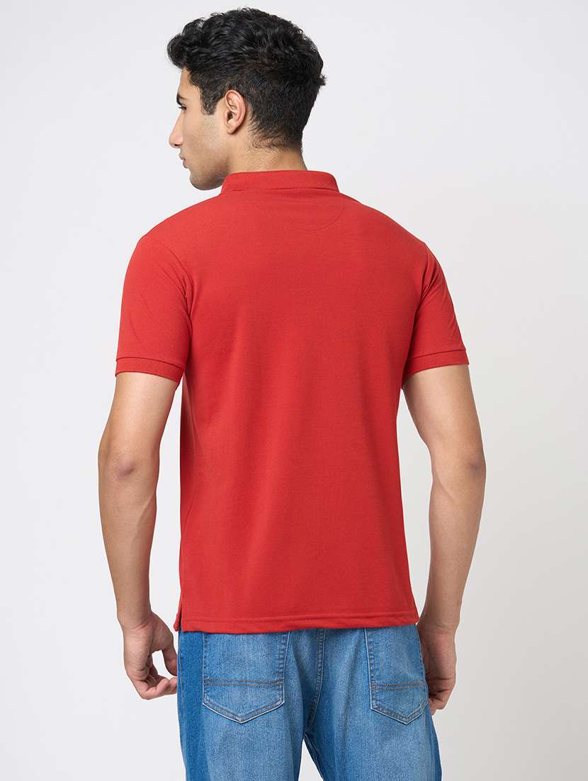 men solid short sleeve regular fit polo t-shirt - 22068587 -  Standard Image - 3