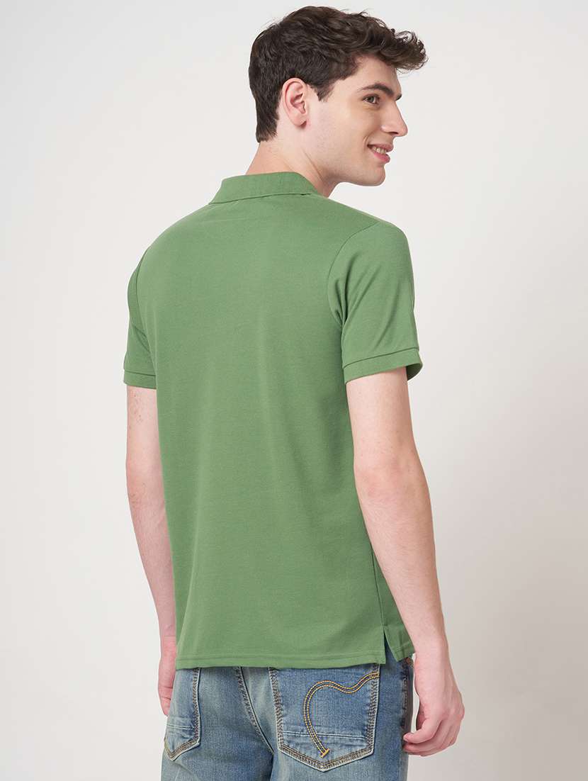 men solid short sleeve regular fit polo t-shirt - 22068588 -  Standard Image - 3