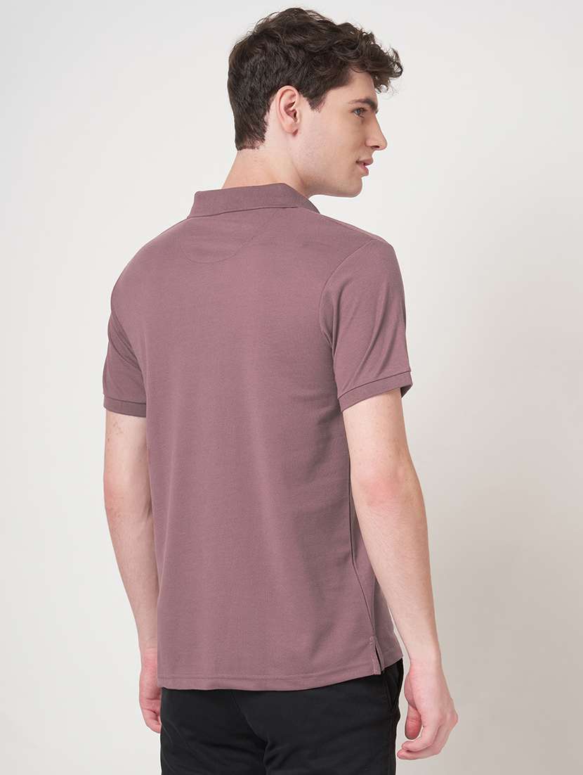 men solid short sleeve regular fit polo t-shirt - 22068590 -  Standard Image - 3