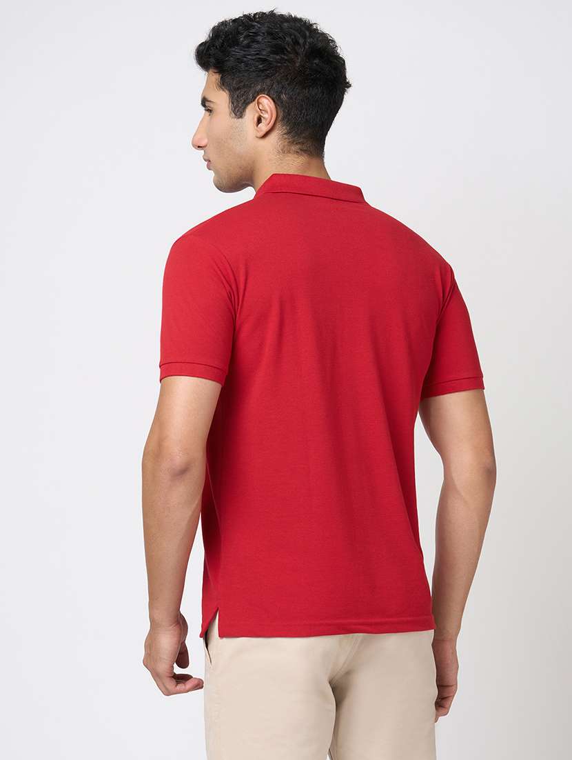 men solid short sleeve regular fit polo t-shirt - 22068591 -  Standard Image - 3