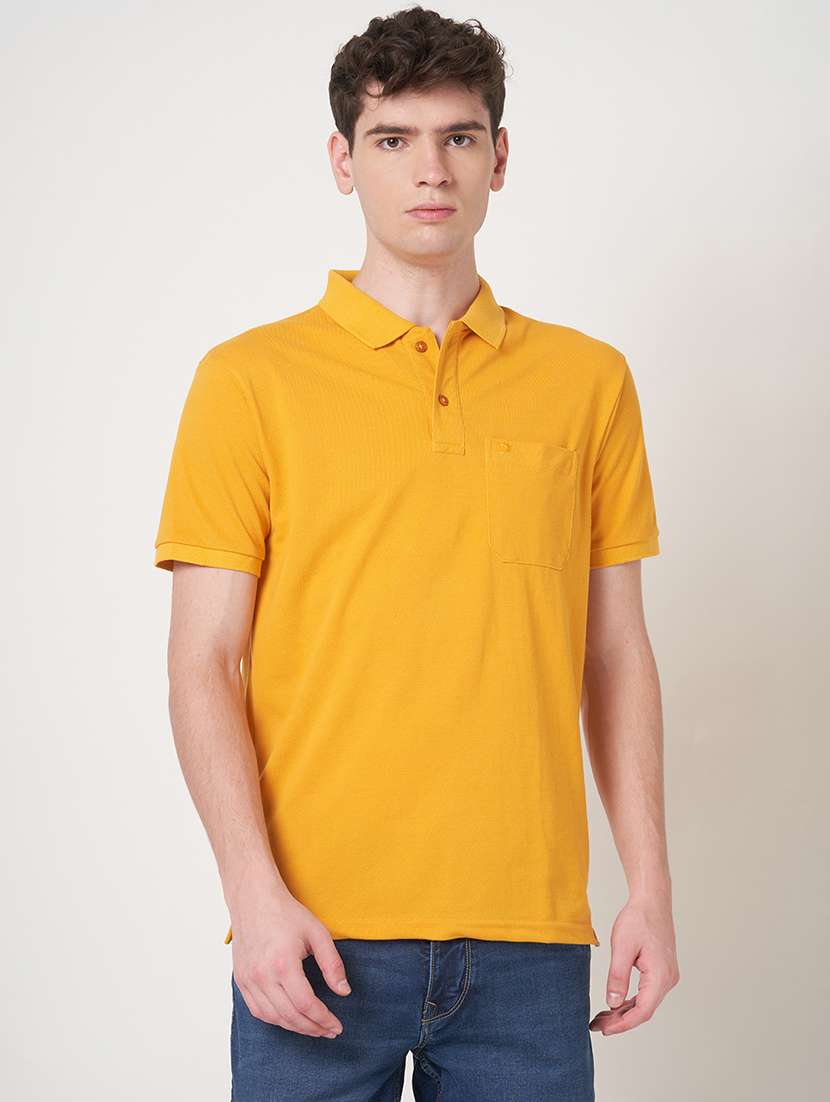 men solid short sleeve regular fit polo t-shirt