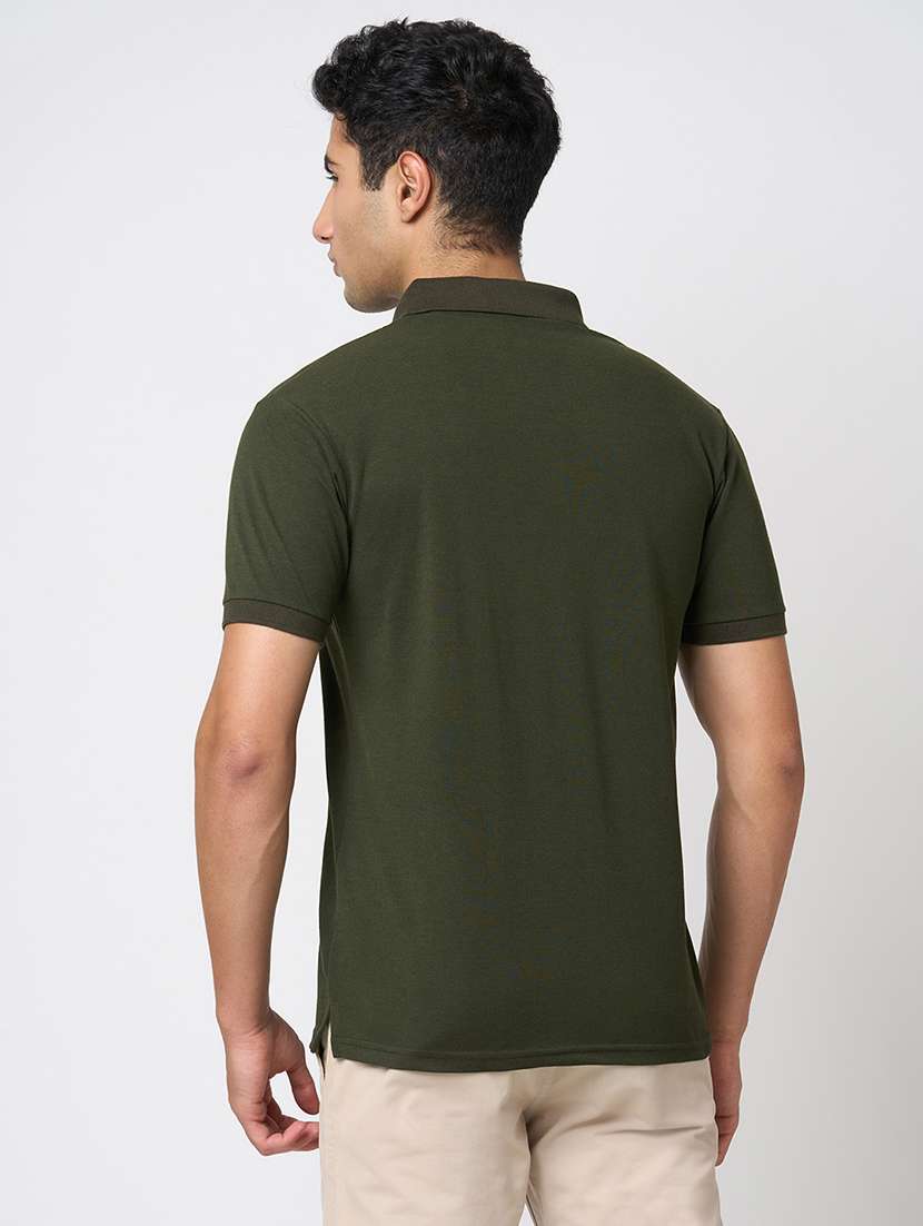 men solid short sleeve regular fit polo t-shirt - 22068600 -  Standard Image - 3