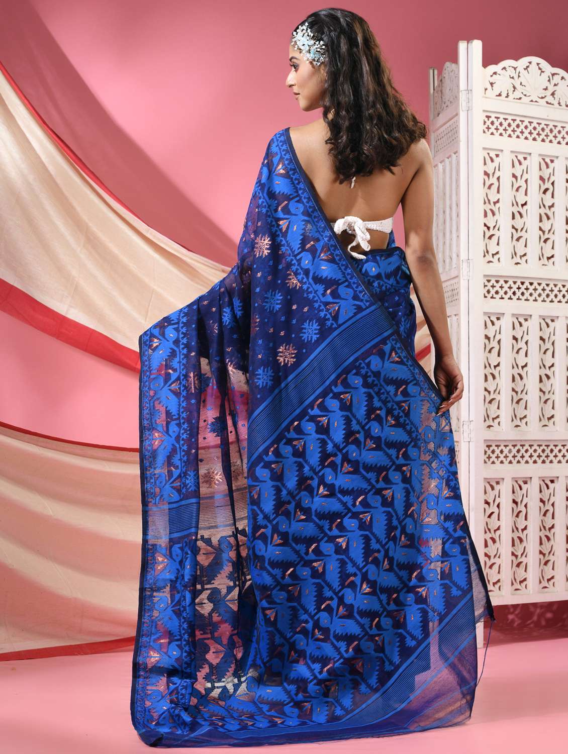 women self design jamdani saree - 22068613 -  Standard Image - 3