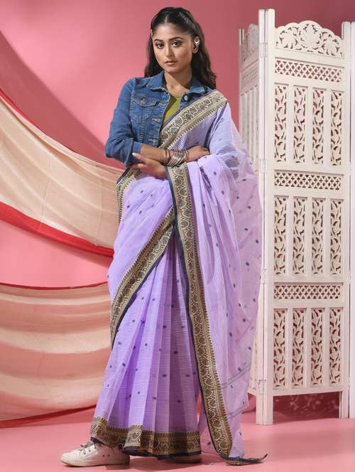 women self design tant saree - 22068632 -  Standard Image - 0