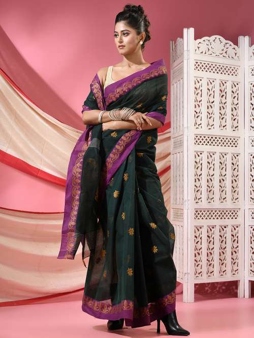 women self design handloom saree - 22068634 - Standard Image - 0