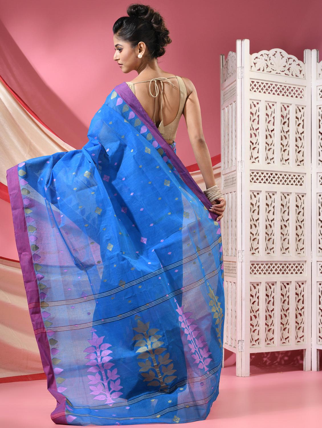 women self design tant saree - 22068635 - Standard Image - 3
