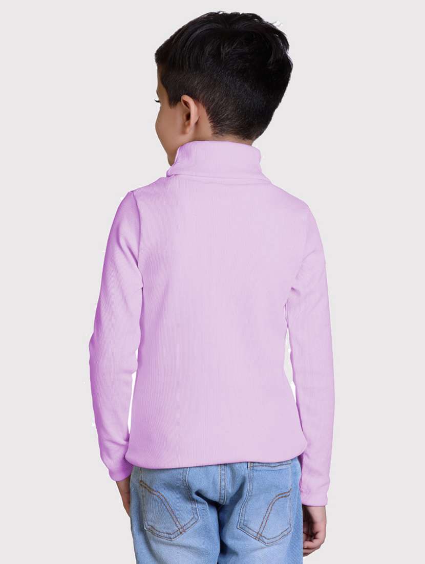 boys solid high neck long sleeve sweater - 22068671 -  Standard Image - 3