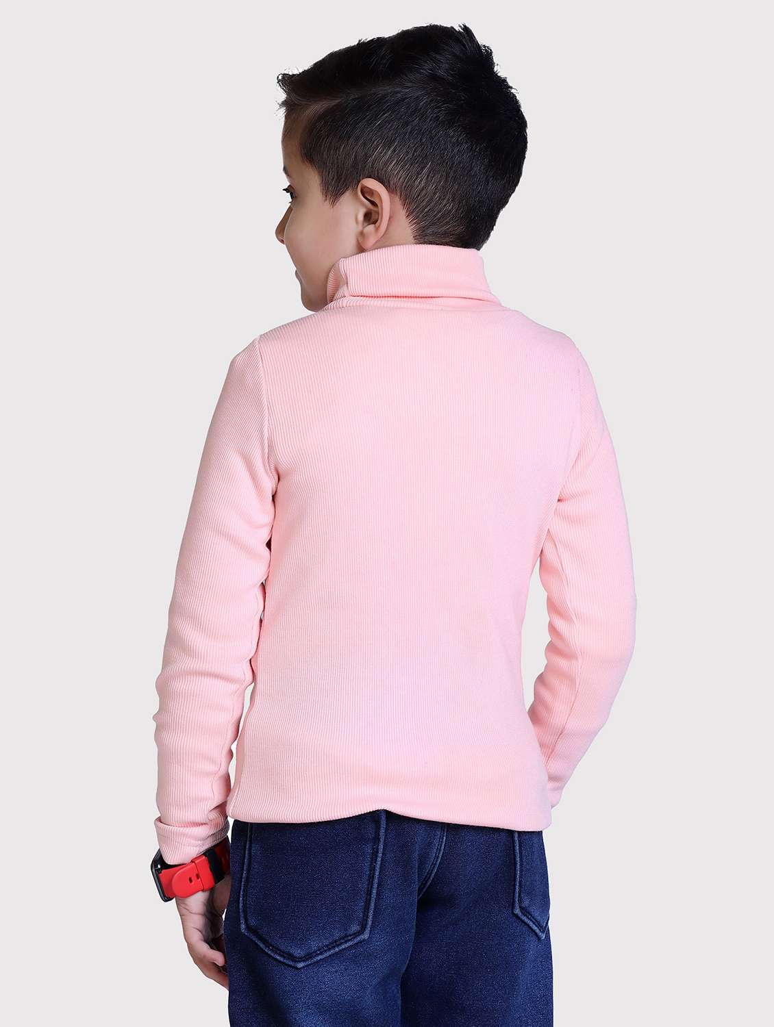 boys solid high neck long sleeve sweater - 22068686 -  Standard Image - 3