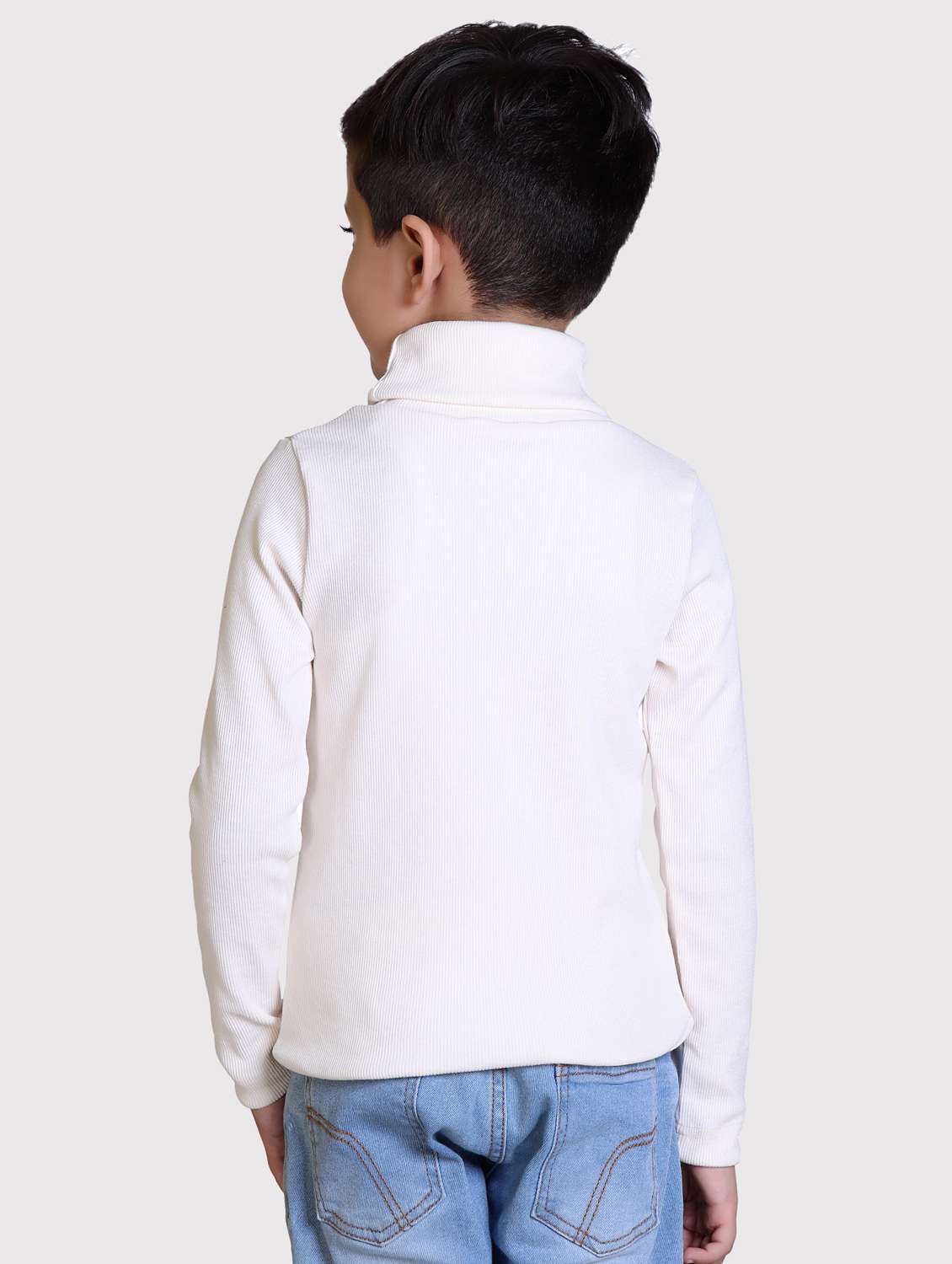 boys solid high neck long sleeve sweater - 22068704 -  Standard Image - 3