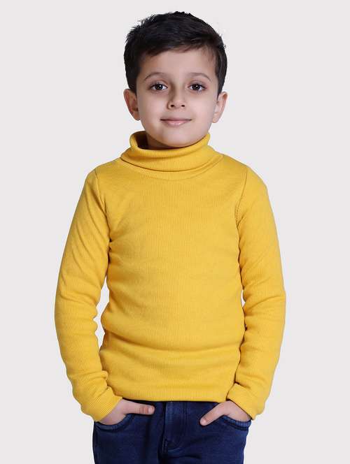 boys solid high neck long sleeve sweater - 22068705 -  Standard Image - 0