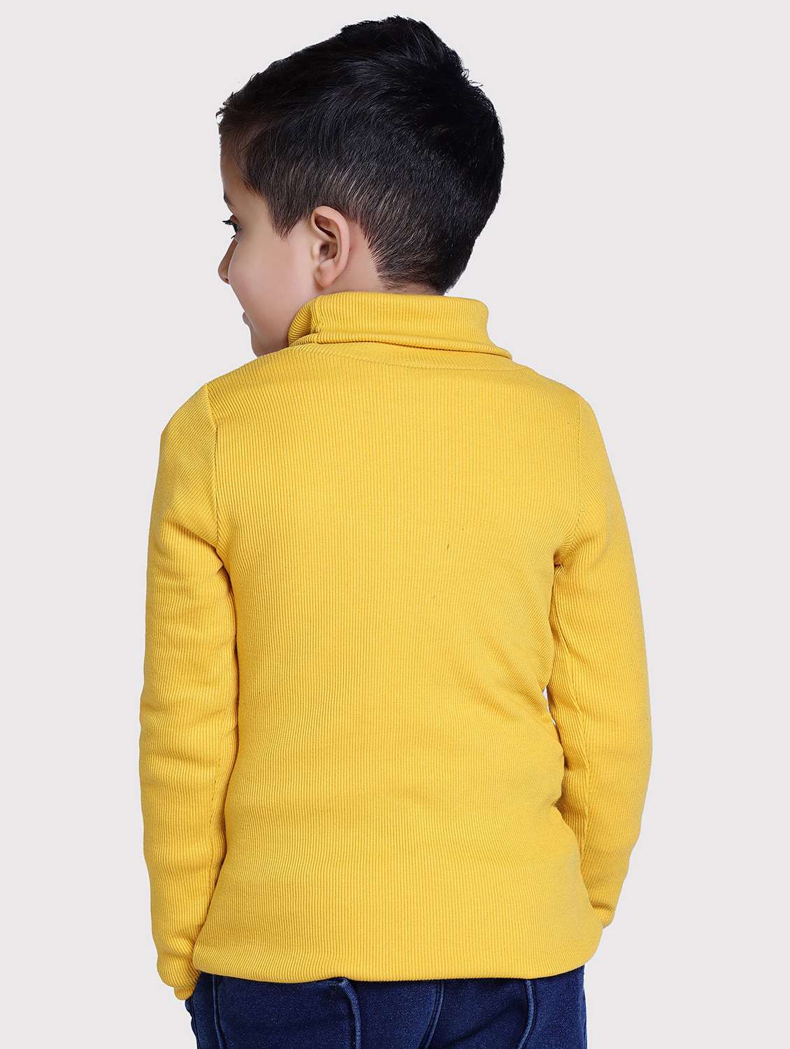 boys solid high neck long sleeve sweater - 22068705 -  Standard Image - 3