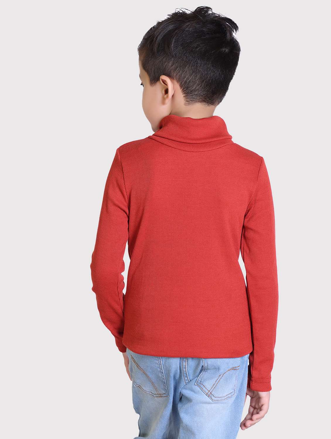 boys solid high neck long sleeve sweater - 22068708 -  Standard Image - 3