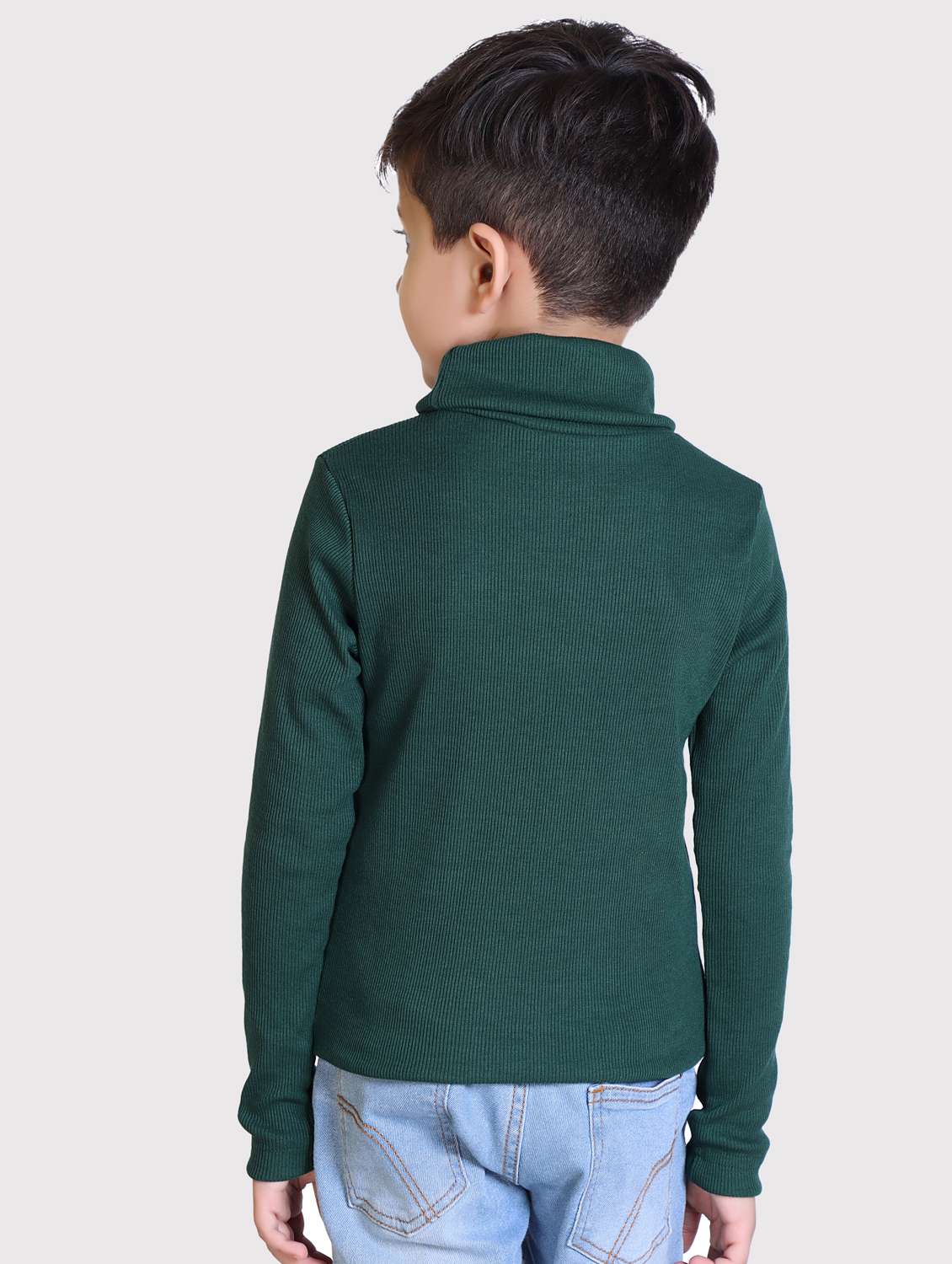 boys solid high neck long sleeve sweater - 22068710 -  Standard Image - 3