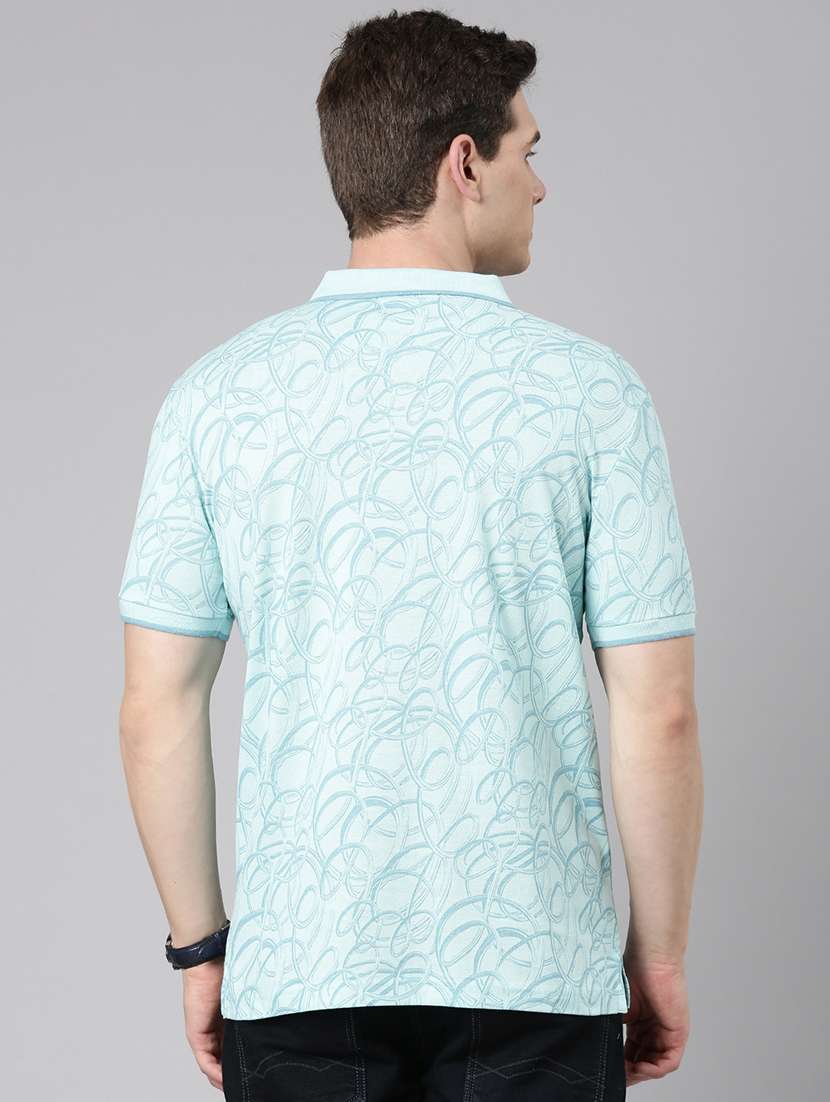 men printed short sleeve regular fit polo t-shirt - 22068741 -  Standard Image - 3